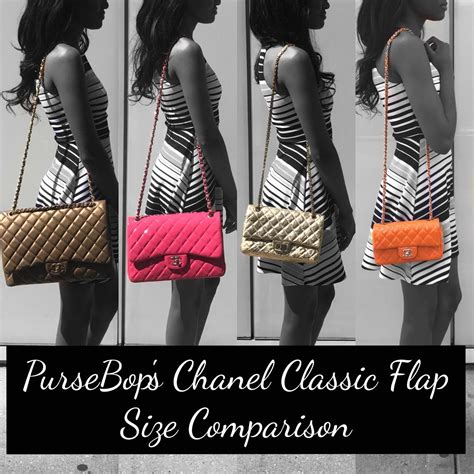 chanel classic flap size comparison.